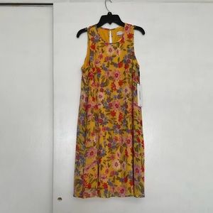 NWT Calvin Klein yellow floral dress size 6